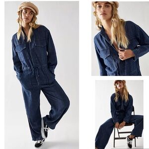 Levi’s Baggy Surplus Dark Wash Denim Jumpsuit Size XS
